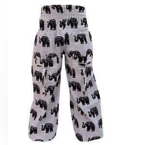 Women’s  Yoga Inspired High Waisted Elephant Cotton  Harem Pants XS